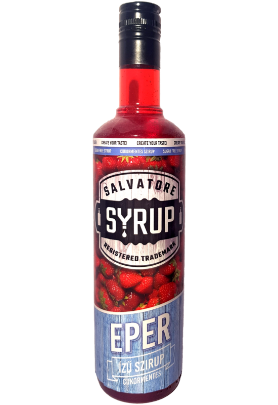 Salvatore Syrup Cukormentes Eper szirup 0,7l