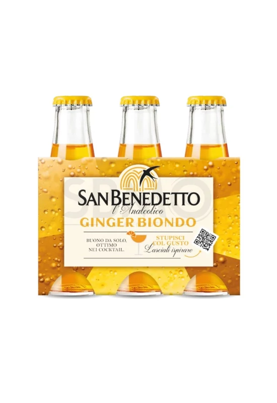 San Benedetto Bens Ginger Biondo Aperitiv 100 ml (0,1 L) üveges Szénsavas HORECA 6db.-os kis karton
