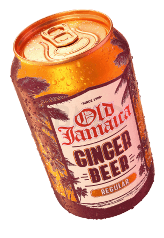 Old Jamaica Ginger Beer gyömbérsör dobozos alkoholmentes szénsavas üdítő ital 0,33l
