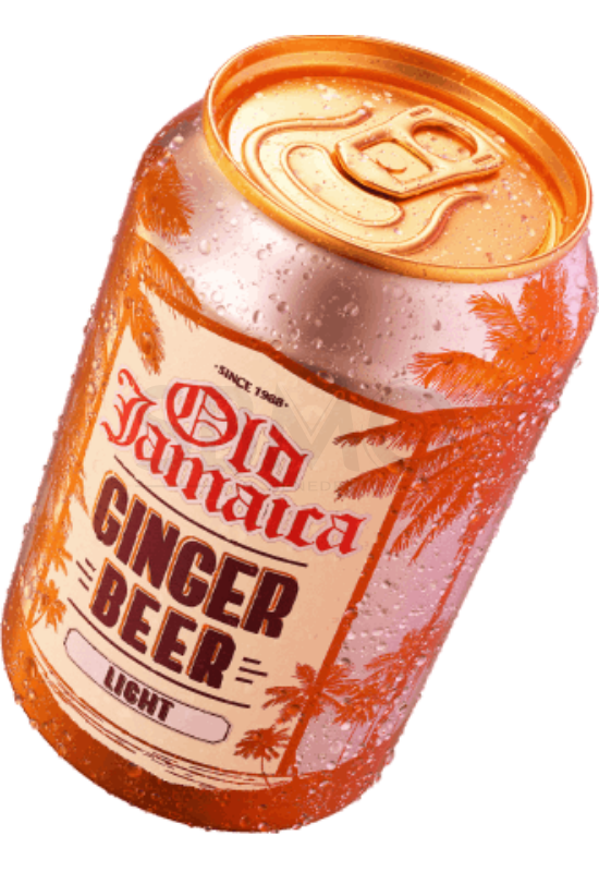 Old Jamaica Ginger Beer Light dobozos alkoholmentes szénsavas cukor mentes gyömbérsör üdítő ital 0,33l