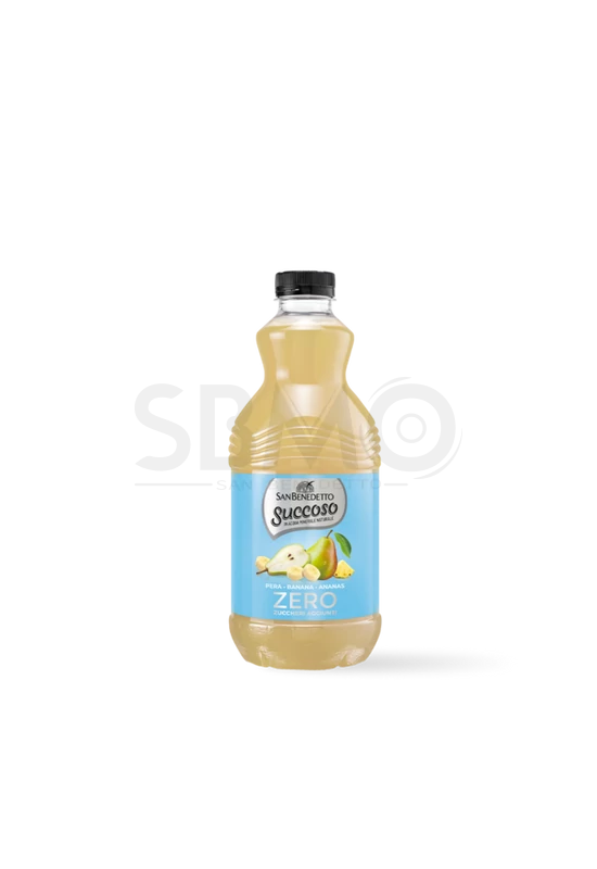 San Benedetto Succoso ZERO Pera Banana Ananas Cukormentes Körte Banán Ananász 900ml (0,9 L) Szénsavmentes Üdítőital
