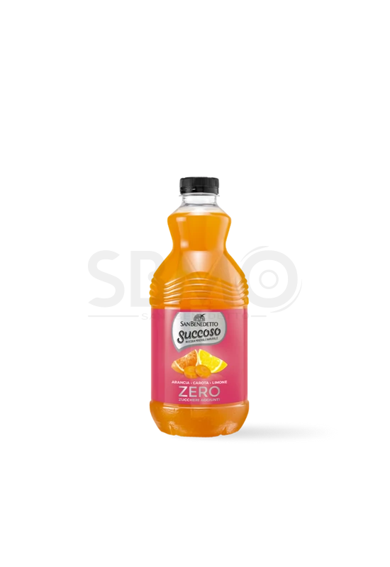 San Benedetto Succoso ZERO Arancia Carota Limone Cukormentes  Narancs Répa Citrom (0,9 L) Szénsavmentes Üdítőital