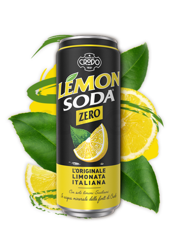 LemonSODA ZERO 330 ml (0,33 L) Dobozos Szénsavas Citromos Üdítőital Cukormentes
