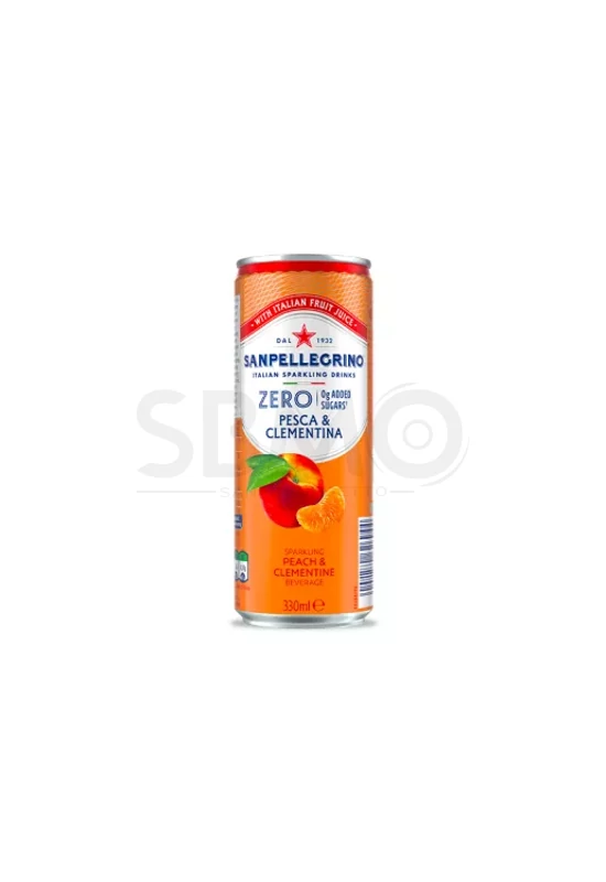 San Pellegrino Naturali Pesca & Clementina ZERO 330 ml (0,33 L) Dobozos Szénsavas barackos mandarinos cukormentes Üdítőital
