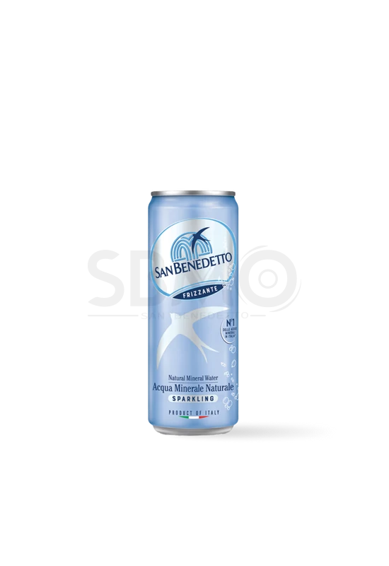 San Benedetto Szénsavas Ásványvíz Forrásvíz 330ml (0,33 L) DOBOZOS ("Slim") Frizzante