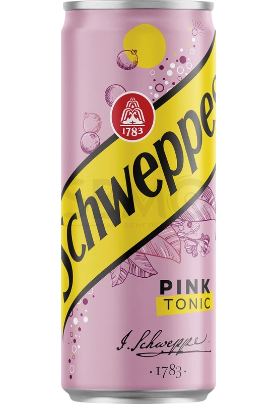 Schweppes Pink Tonic dobozos 330 ml ( 0,33 l) Szénsavas Üdítőital